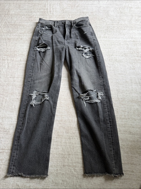 PacSun Denim - PacSun Distressed Straight-Leg Jeans - Charcoal Gray